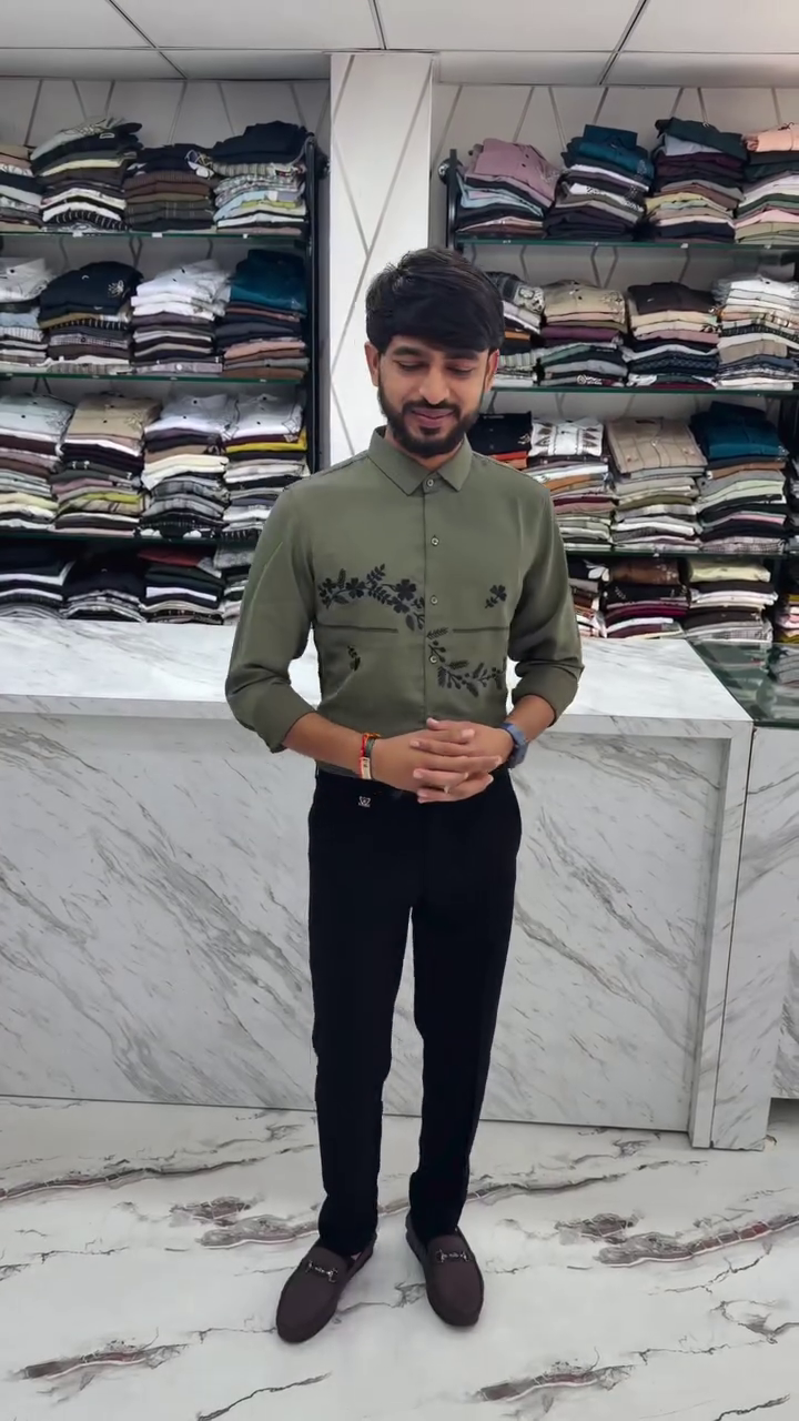 Floral Printed Spread Collar Pure Cotton Shirt - Image 6