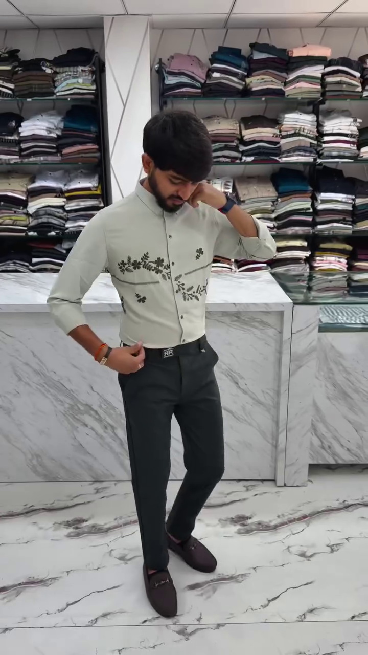 Floral Printed Spread Collar Pure Cotton Shirt - Image 4