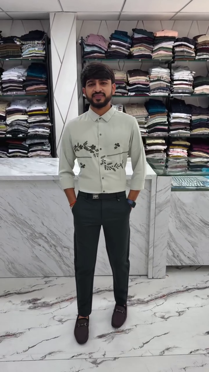 Floral Printed Spread Collar Pure Cotton Shirt - Image 3
